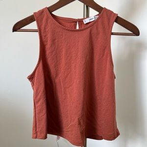 Mango burnt orange tank top, size XS